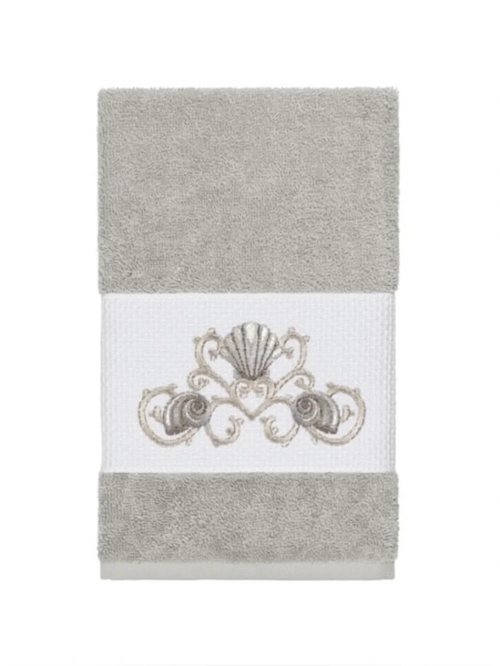 Two Hand Towels Authentic Hotel and Spa Turkish Cotton Shells Embroidered